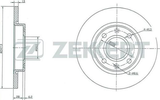 Zekkert BS-5117 - Disque de frein cwaw.fr