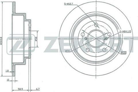 Zekkert BS-5180 - Disque de frein cwaw.fr