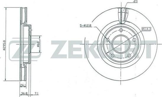 Zekkert BS-5183 - Disque de frein cwaw.fr