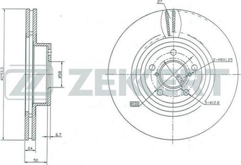 Zekkert BS-5182 - Disque de frein cwaw.fr