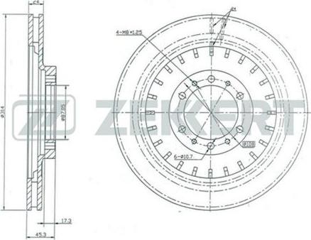 Zekkert BS-5138 - Disque de frein cwaw.fr