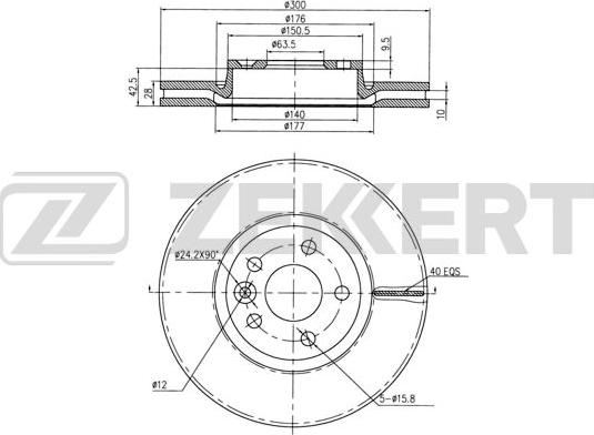 Zekkert BS-5125B - Disque de frein cwaw.fr