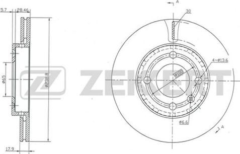 Zekkert BS-5127 - Disque de frein cwaw.fr