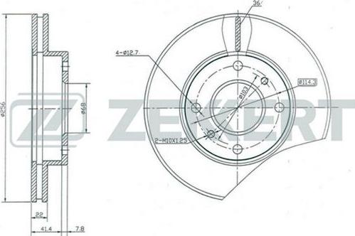 Zekkert BS-5174 - Disque de frein cwaw.fr