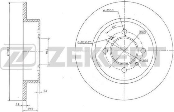 Zekkert BS-5171 - Disque de frein cwaw.fr