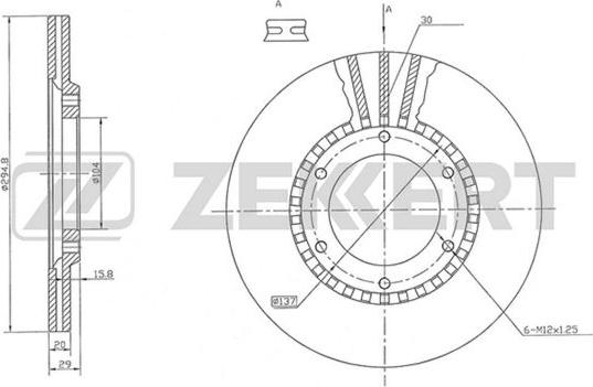 Zekkert BS-5178 - Disque de frein cwaw.fr