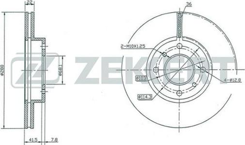 Zekkert BS-5177 - Disque de frein cwaw.fr