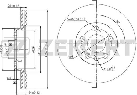 BENDIX 521934 - Disque de frein cwaw.fr