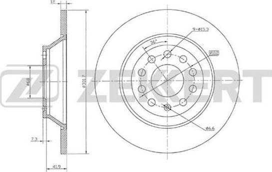 Zekkert BS-5864 - Disque de frein cwaw.fr