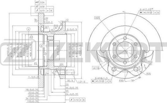 Zekkert BS-5861 - Disque de frein cwaw.fr