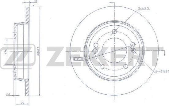 Zekkert BS-5800 - Disque de frein cwaw.fr