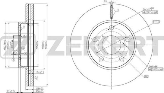 Zekkert BS-5801 - Disque de frein cwaw.fr