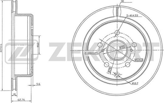 Zekkert BS-5803 - Disque de frein cwaw.fr