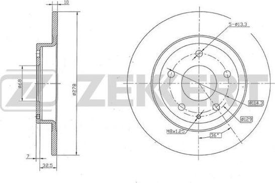 Zekkert BS-5819 - Disque de frein cwaw.fr