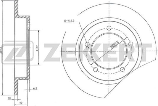 Zekkert BS-5813 - Disque de frein cwaw.fr