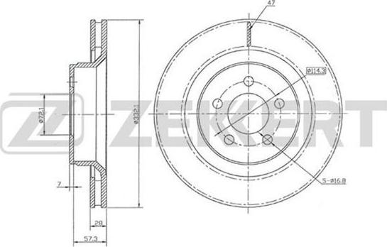 Zekkert BS-5881 - Disque de frein cwaw.fr