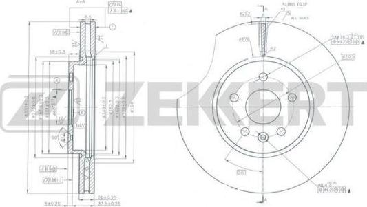 Zekkert BS-5836 - Disque de frein cwaw.fr