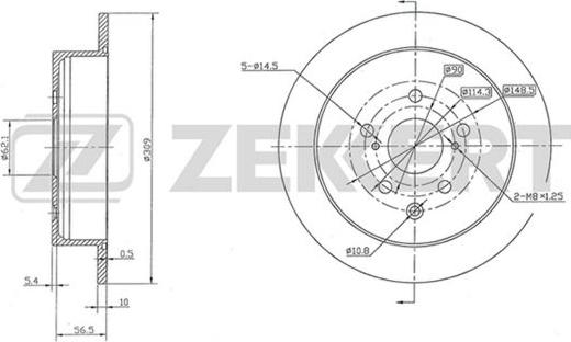 Zekkert BS-5824 - Disque de frein cwaw.fr