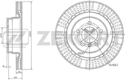 Zekkert BS-5821 - Disque de frein cwaw.fr