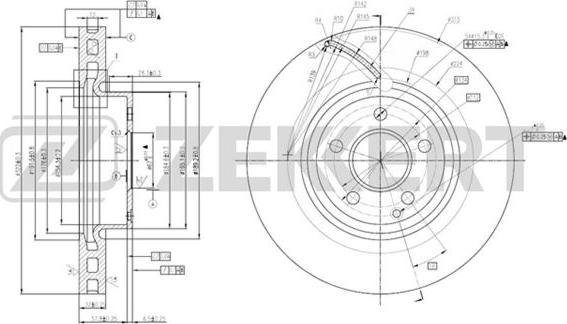 Zekkert BS-5879 - Disque de frein cwaw.fr