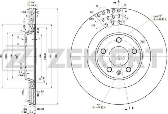 Zekkert BS-5876 - Disque de frein cwaw.fr