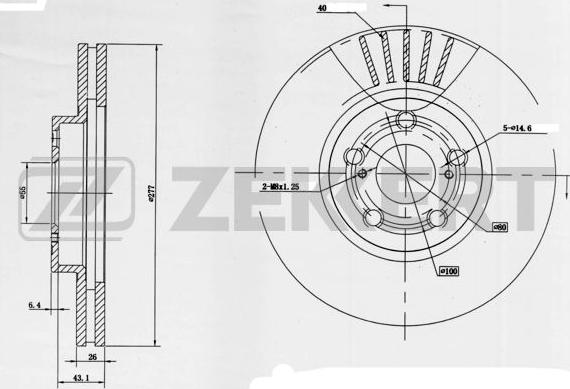 Zekkert BS-5397 - Disque de frein cwaw.fr