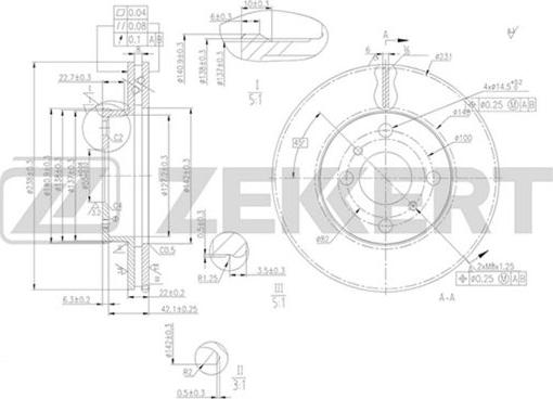 Zekkert BS-5344 - Disque de frein cwaw.fr