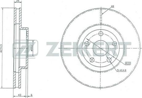 Zekkert BS-5341 - Disque de frein cwaw.fr