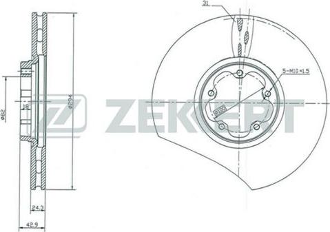 Zekkert BS-5347 - Disque de frein cwaw.fr