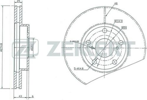 Zekkert BS-5353 - Disque de frein cwaw.fr