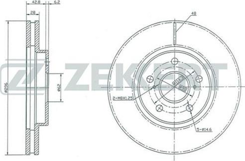 Zekkert BS-5352 - Disque de frein cwaw.fr