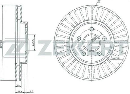 Zekkert BS-5361 - Disque de frein cwaw.fr