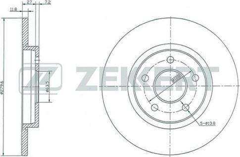 Zekkert BS-5362 - Disque de frein cwaw.fr