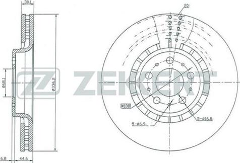 Zekkert BS-5302 - Disque de frein cwaw.fr