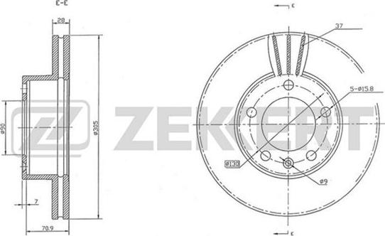 Zekkert BS-5311 - Disque de frein cwaw.fr