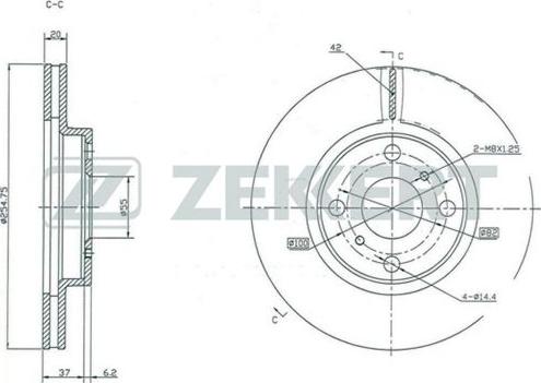 Zekkert BS-5318 - Disque de frein cwaw.fr