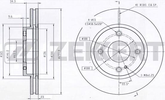 Zekkert BS-5312 - Disque de frein cwaw.fr