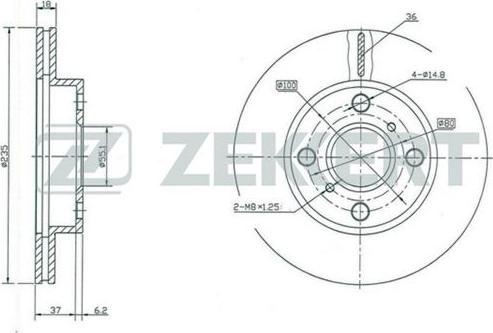 Zekkert BS-5317 - Disque de frein cwaw.fr