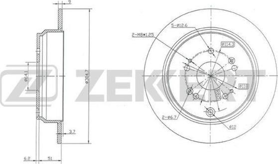 Zekkert BS-5386 - Disque de frein cwaw.fr