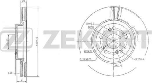 Zekkert BS-5387 - Disque de frein cwaw.fr