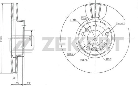 Zekkert BS-5335 - Disque de frein cwaw.fr