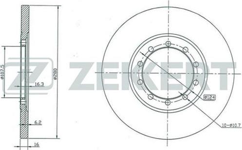 Zekkert BS-5330 - Disque de frein cwaw.fr