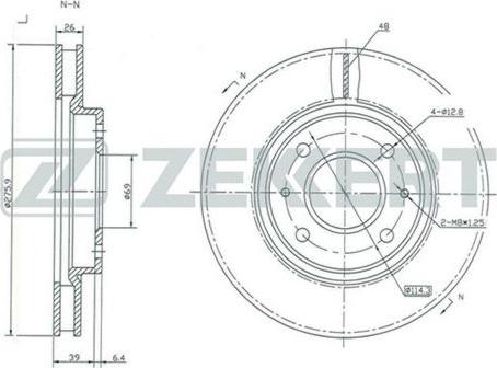 Zekkert BS-5332 - Disque de frein cwaw.fr