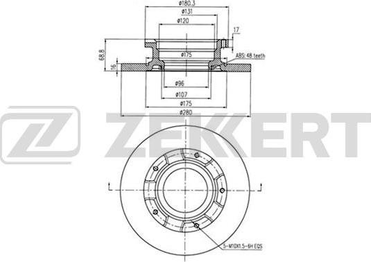 Zekkert BS-5329BZ - Disque de frein cwaw.fr