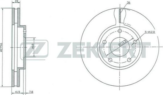 Zekkert BS-5325 - Disque de frein cwaw.fr