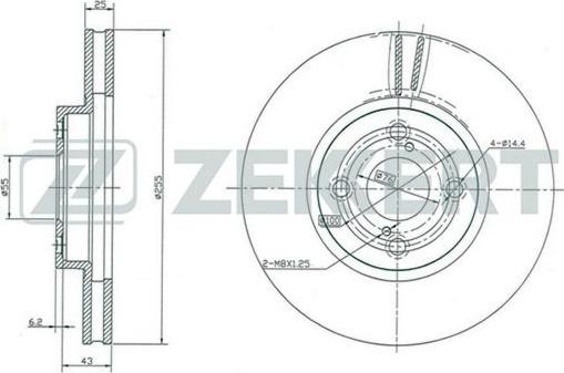 Zekkert BS-5379 - Disque de frein cwaw.fr