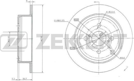 Zekkert BS-5378 - Disque de frein cwaw.fr