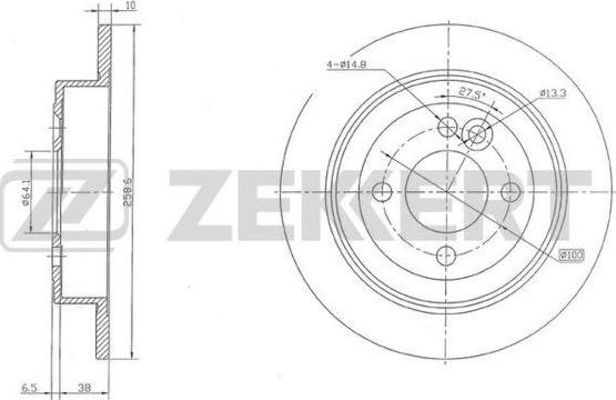 Zekkert BS-5372 - Disque de frein cwaw.fr