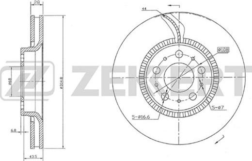 Zekkert BS-5299 - Disque de frein cwaw.fr