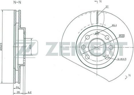 Zekkert BS-5248 - Disque de frein cwaw.fr